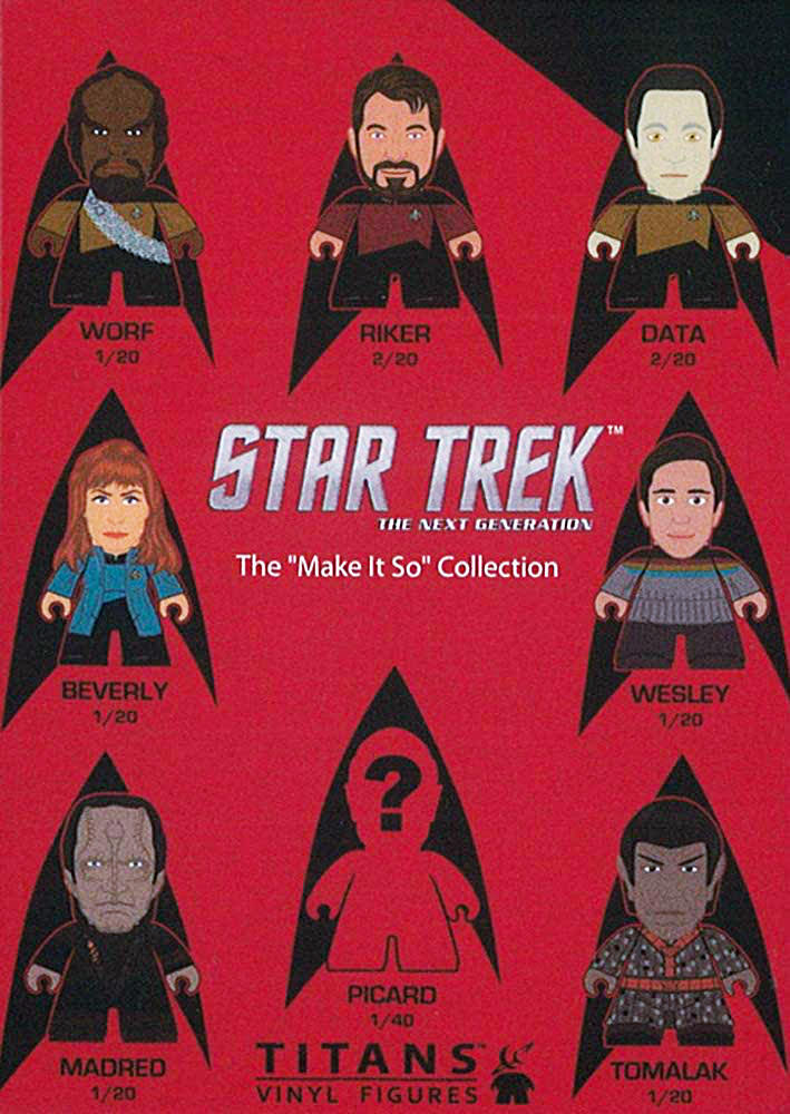 Make It So Collection packaging showing Star Trek character examples